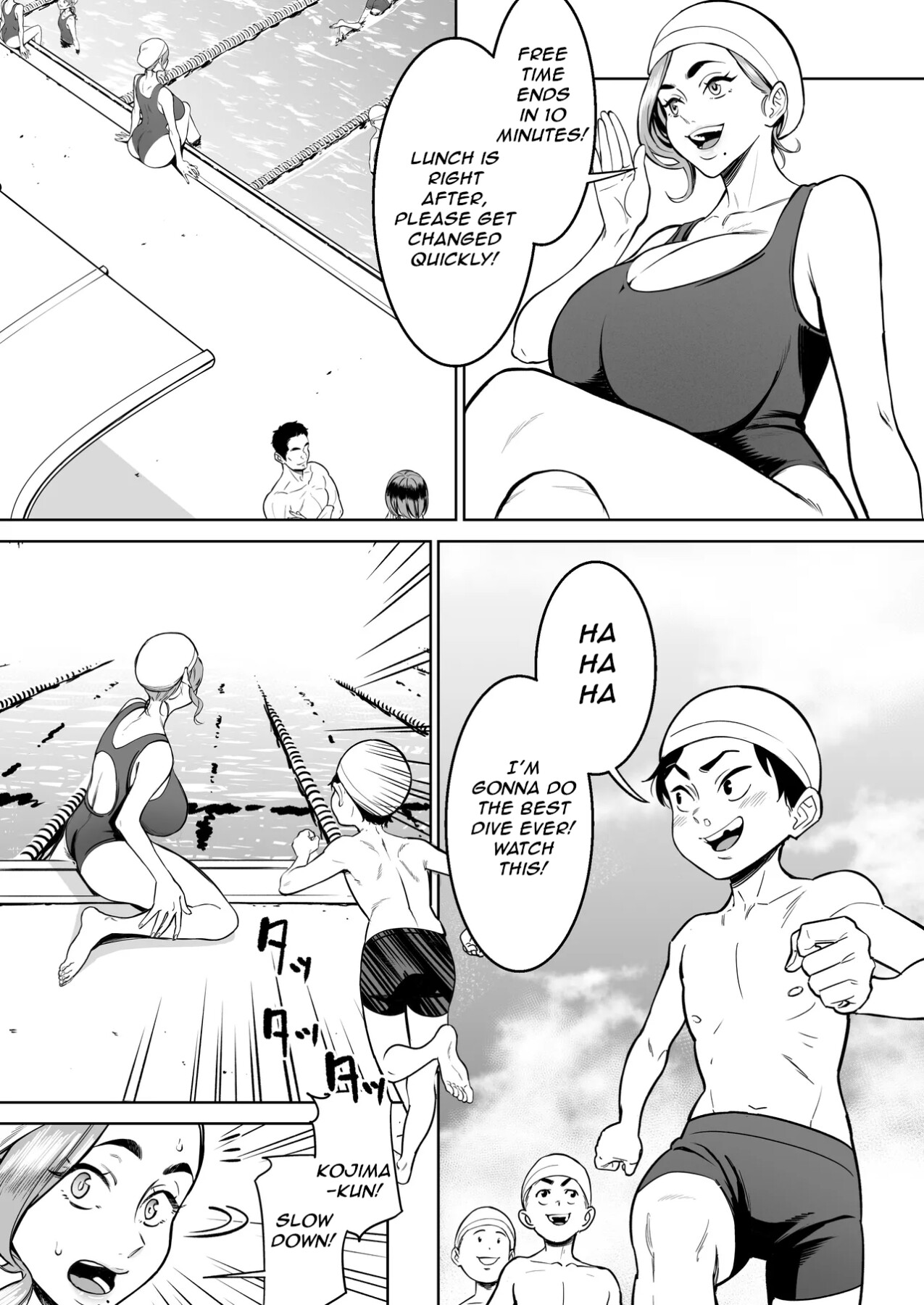 Hentai Manga Comic-Swapping with the Teacher at the Pool-Read-2